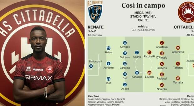 Mensah è granata, colpo di mercato per il Cittadella. «Con il Renate servirà l'atteggiamento giusto»
