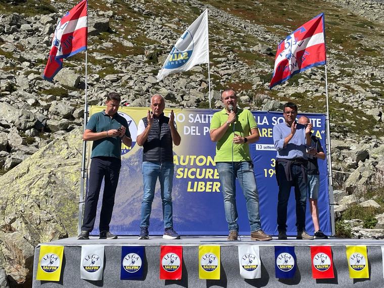 La tradizionale festa della Lega alle sorgenti del Po