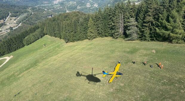 Aereo in avaria precipita sull'Altopiano di Brentonico: tre feriti