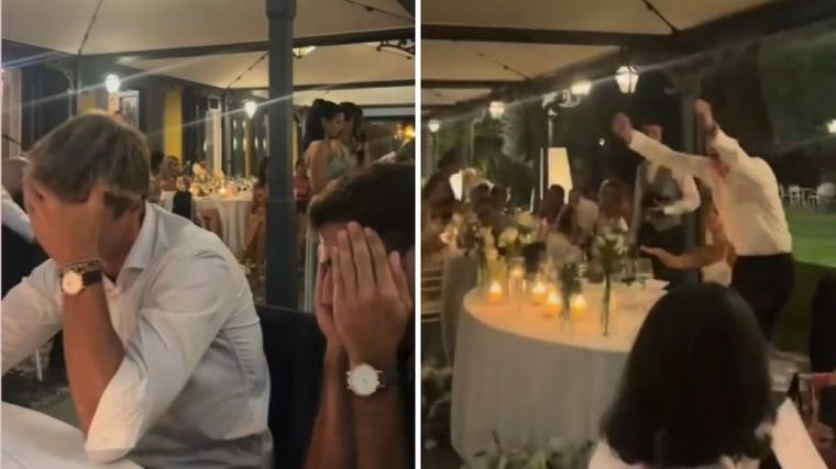 Matrimonio durante Roma-Atalanta 2-1: al gol di Soulé è delirio