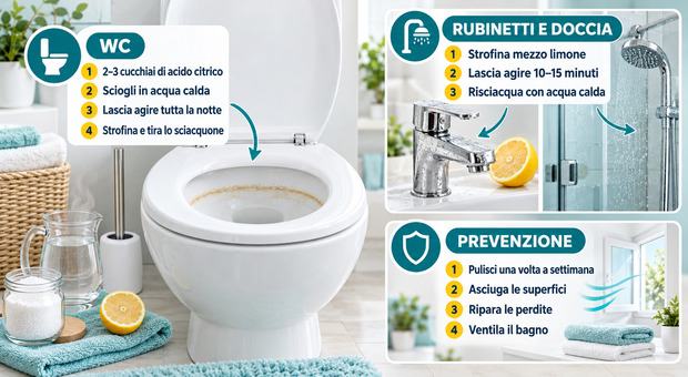 Rubinetti e wc pieni di calcare? C'è un rimedio (naturalissimo) che sorprende per efficacia