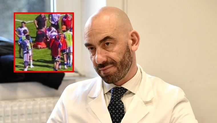 Calciatore si accascia, malore in campo: Bassetti attacca la Figc