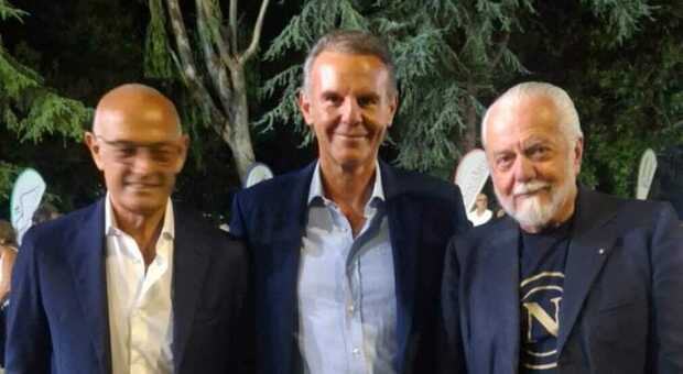 Napoli, De Laurentiis a San Sebastiano al Vesuvio per la presentazione del libro di Maurizio de Giovanni